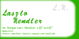 laszlo mendler business card